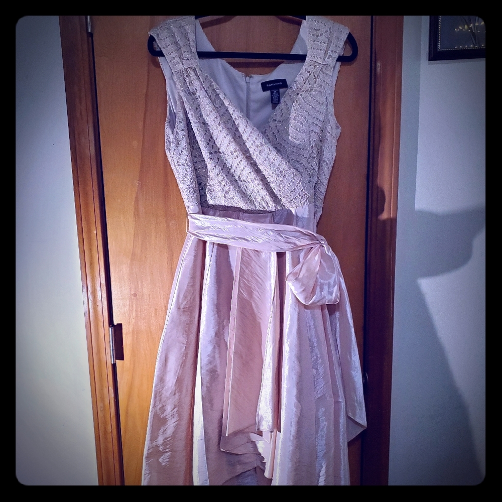 R&M Richards Hi Lo Sequins Elegant Gown